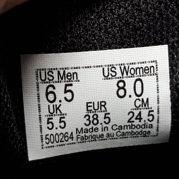 Vans Comfycush Slip On Classic Black Skate Shoe Sneaker Mens 6.5 / Womens 8 NEW - Picture 9 of 12